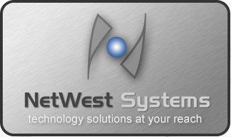 LOGO WITH NAME SLOGAN 4 by NetWest Systems